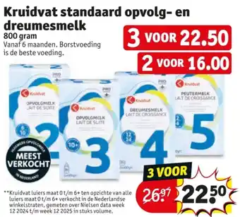 Kruidvat Kruidvat standaard opvolg en dreumesmelk aanbieding