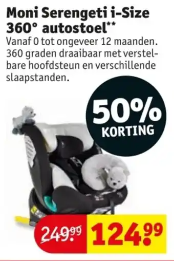 Kruidvat Moni Serengeti i-Size 360° autostoel aanbieding