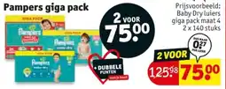 Kruidvat Pampers giga pack aanbieding
