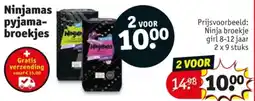 Kruidvat Ninjamas pyjamabroekjes aanbieding
