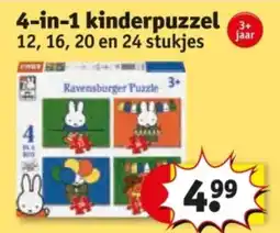Kruidvat 4 in 1 kinderpuzzel aanbieding
