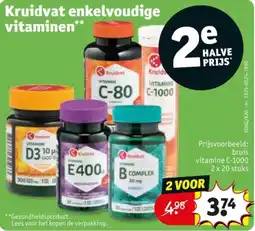 Kruidvat Kruidvat enkelvoudige vitaminen aanbieding