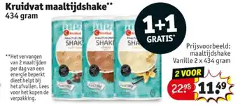 Kruidvat Kruidvat maaltijdshake aanbieding