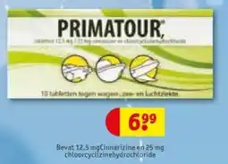 Kruidvat Bevat Cinnarizine en chloorcyclizinehydrochloride aanbieding