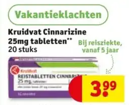 Kruidvat Kruidvat Cinnarizine tabletten aanbieding