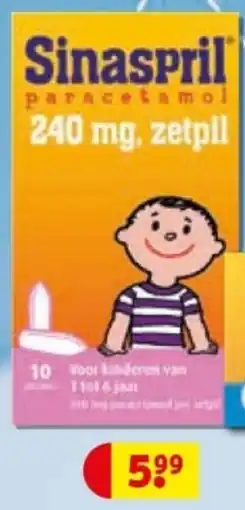 Kruidvat Sinaspril paracetamol aanbieding