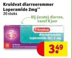 Kruidvat Kruidvat diarreeremmer Loperamide aanbieding