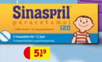 Kruidvat Sinaspril paracetamol aanbieding