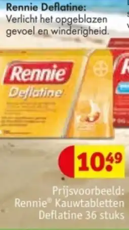 Kruidvat Rennie Kauwtabletten Deflatine aanbieding