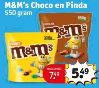 Kruidvat M&M's Choco en Pinda aanbieding