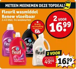 Kruidvat Fleuril wasmiddel Renew vloeibaar aanbieding