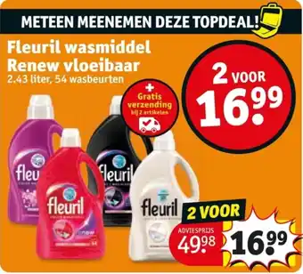 Kruidvat Fleuril wasmiddel Renew vloeibaar aanbieding