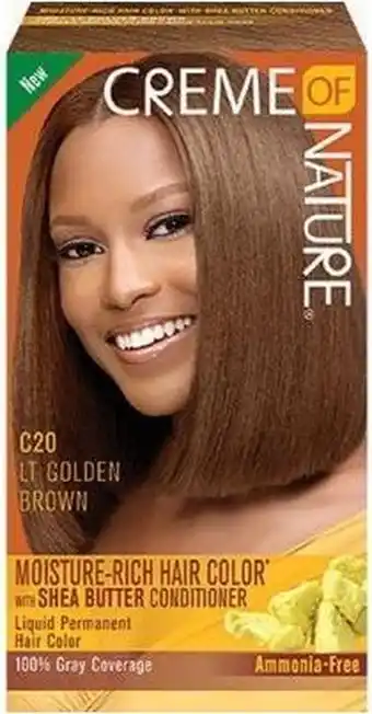 Bol.com CREME OF NATURE - LIQUID HAIR COLOR LIGHT GOLDEN BROWN C20 aanbieding