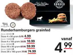Sligro Runderhamburgers grainfed aanbieding