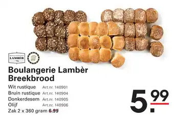 Sligro Boulangerie Lambèr Breekbrood aanbieding
