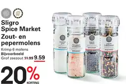 Sligro Sligro Spice Market Zout en pepermolens aanbieding