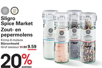 Sligro Sligro Spice Market Zout en pepermolens aanbieding