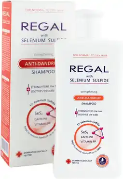 Bol.com Regal Anti Roos Shampoo - Selenium Sulfide Shampoo - Versterkend voor Normaal en Droog Haar - 200ml aanbieding
