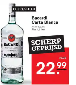 Sligro Bacardi Carta Blanca aanbieding