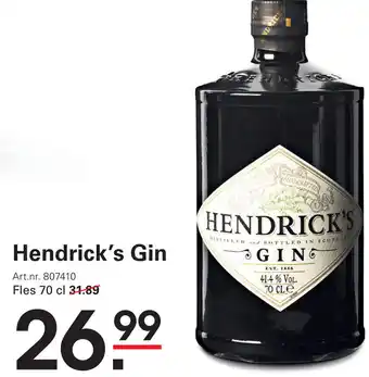 Sligro Hendrick's Gin aanbieding