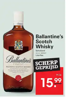Sligro Ballantine's Scotch Whisky aanbieding