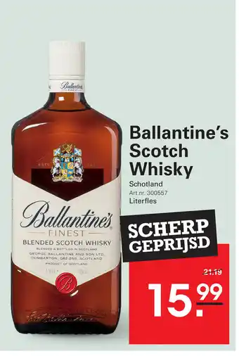 Sligro Ballantine's Scotch Whisky aanbieding