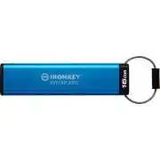 Conrad Kingston IronKey Keypad 200C USB-stick 16 GB Blauw IKKP200C/16GB USB-C aanbieding