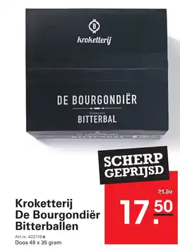 Sligro kroketterij De Bourgondiër Bitterballen aanbieding