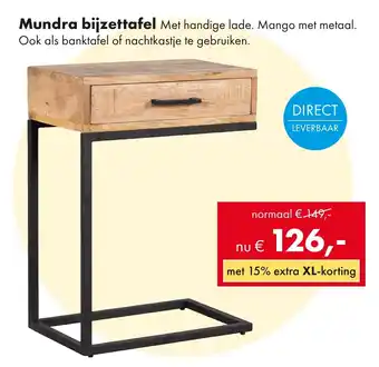 Woonsquare Mundra bijzettafel aanbieding
