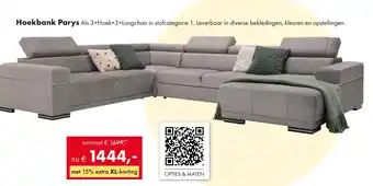 Woonsquare Hoekbank Parys aanbieding