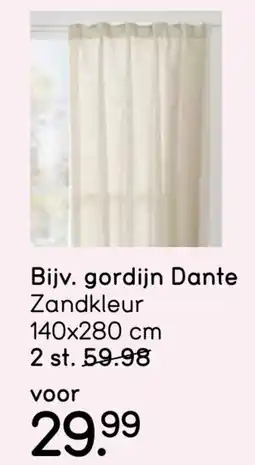 Leen Bakker Gordijn dante zandkleur aanbieding
