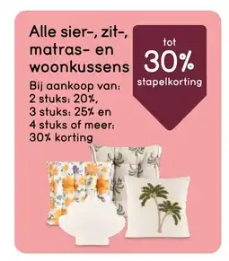 Leen Bakker Alle sier, zit, matras en woonkussens aanbieding