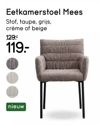 Leen Bakker Eetkamerstoel Mees aanbieding