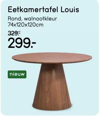 Leen Bakker Eetkamertafel Louis aanbieding