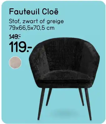 Leen Bakker Fauteuil Cloë aanbieding