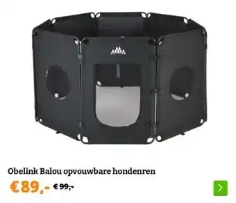 Obelink Obelink Balou opvouwbare hondenren aanbieding
