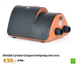 Obelink Obelink Cyclone Compact tentpomp met accu aanbieding