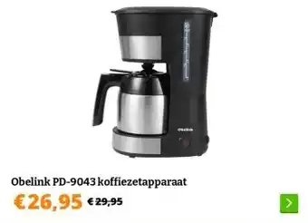 Obelink Obelink PD-9043 koffiezetapparaat aanbieding