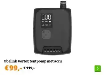 Obelink Obelink Vortex tentpomp met accu aanbieding
