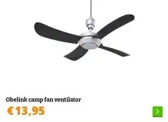 Obelink Obelink camp fan ventilator aanbieding