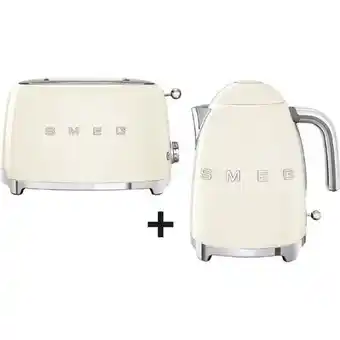 EP EP:Bundel SMEG KLF03CREU Elektrische Waterkoker & SMEG TSF01CREU Broodrooster 50's Style - Creme aanbieding