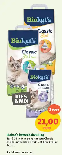 Maxi Zoo Biokat's kattenbakvulling aanbieding