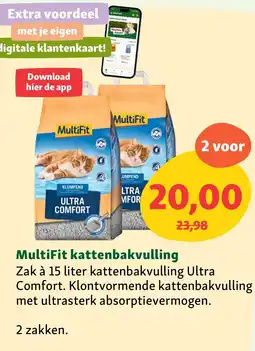 Maxi Zoo MultiFit kattenbakvulling aanbieding