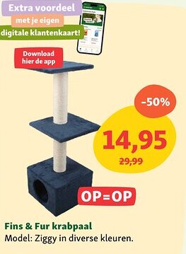 Maxi Zoo Fins & Fur krabpaal aanbieding