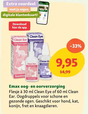 Maxi Zoo Emax oog en oorverzorging aanbieding