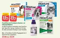 Maxi Zoo Frontline en Frontpro vlooien en tekenmiddelen aanbieding
