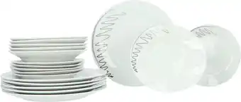 Bol.com 4goodz porseleinen servies 6 persoons 18 delig - Schetsen aanbieding
