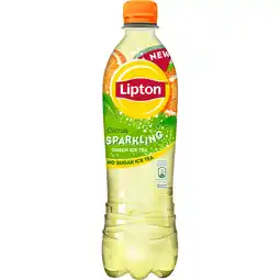 Albert Heijn Lipton Ice tea green citrus sparkling no sugar aanbieding
