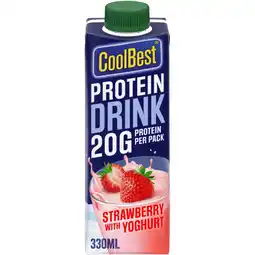 Albert Heijn CoolBest Protein drink strawberry aanbieding