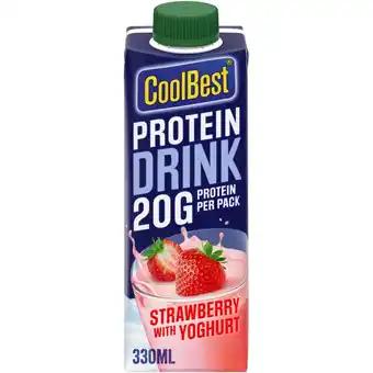 Albert Heijn CoolBest Protein drink strawberry aanbieding